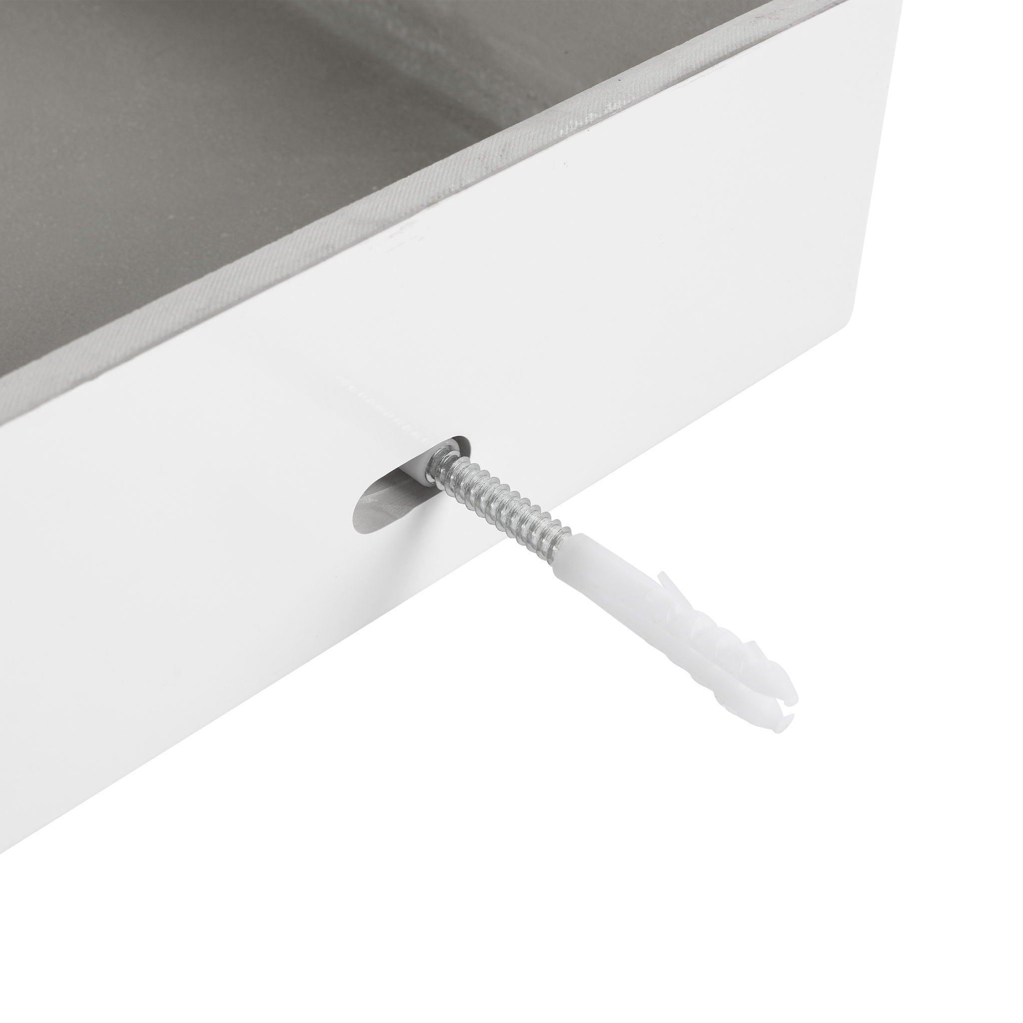 Modern Wall Mounted Bathroom Vanity With Resin Sink And Soft Close Drawer - Brown Ebony