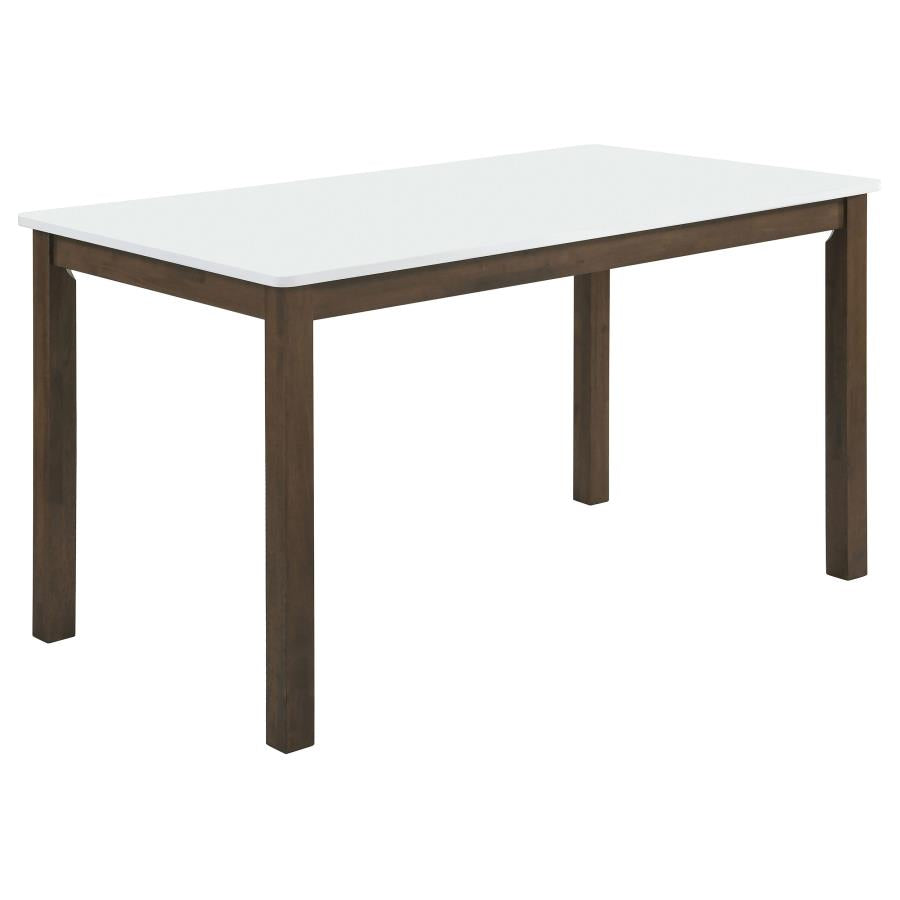 Merrin 7-piece 55-inch Rectangular Dining Set Off White and Walnut