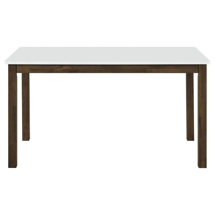 Merrin 7-piece 55-inch Rectangular Dining Set Off White and Walnut