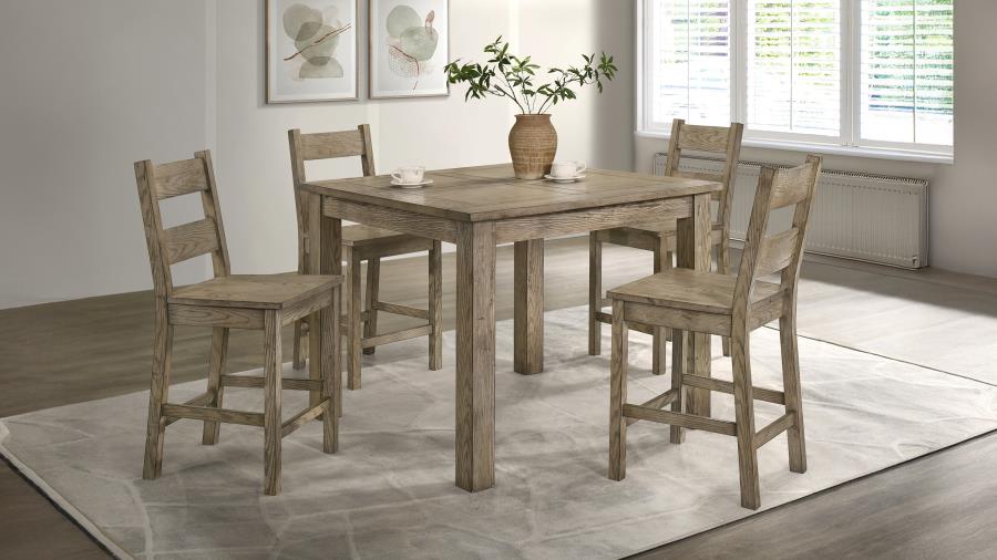Cardova 5-piece Counter Height Dining Table Set Vineyard Oak