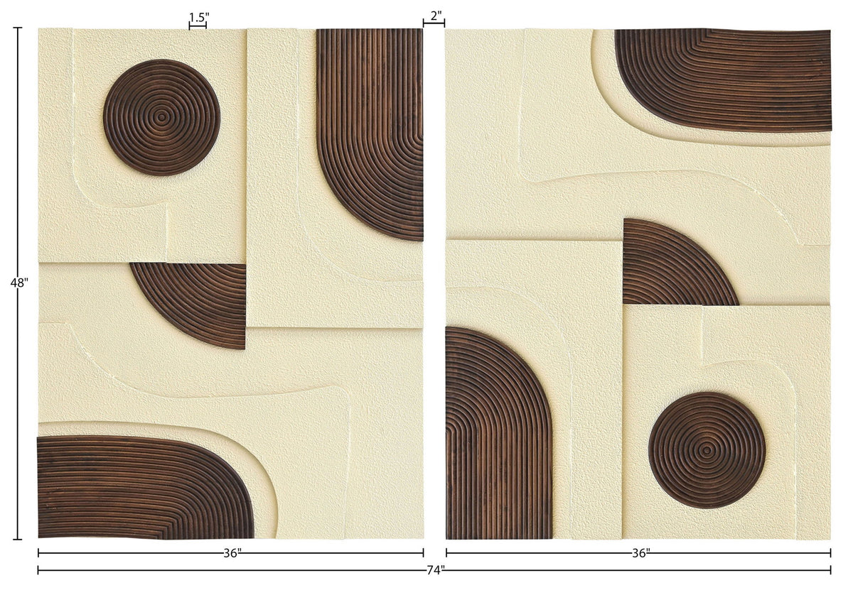 Element - Mango Wood 2 Piece Wall Art