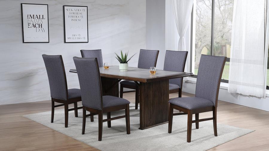 Sherwood 7-piece Rectangular Dining Table Set Brown