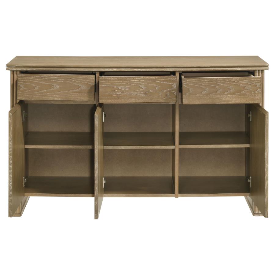 Adina 3-door 59-inch Sideboard Server Distressed Light Brown