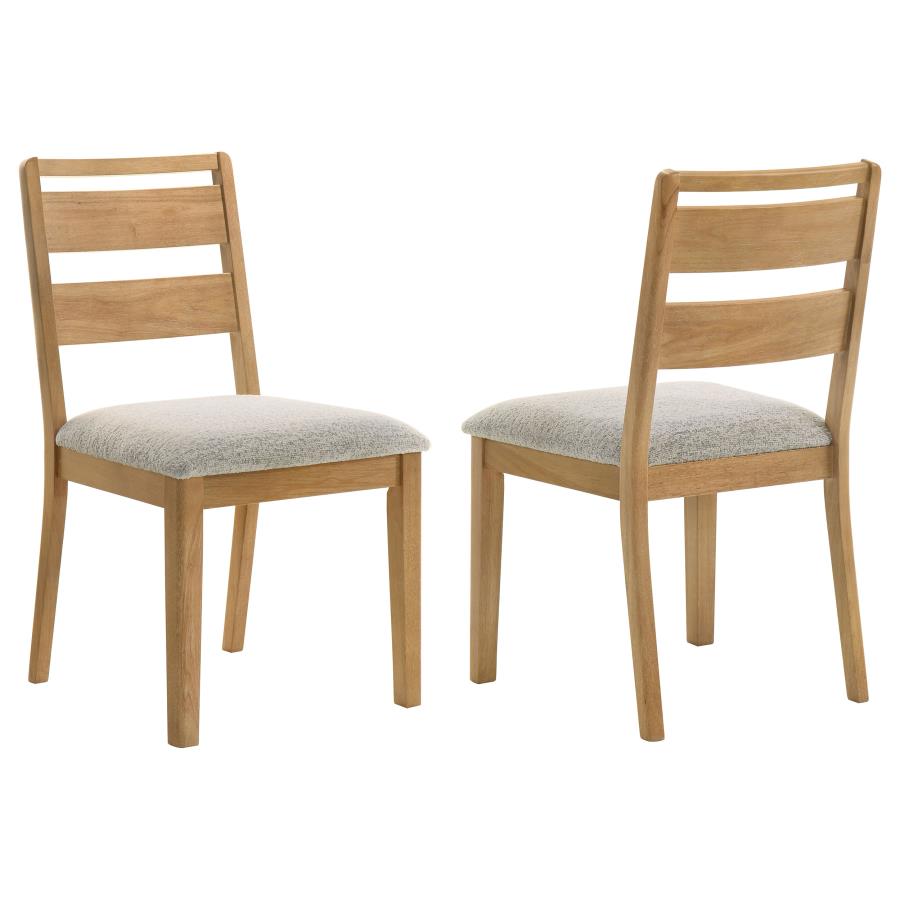 Duncan Ladder Back Dining Side Chair Washed Oak (Set of 2)