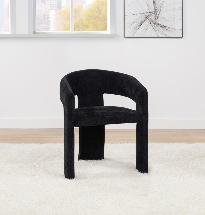 Carlow Upholstered Dining Arm Chair Black (Set of 2)