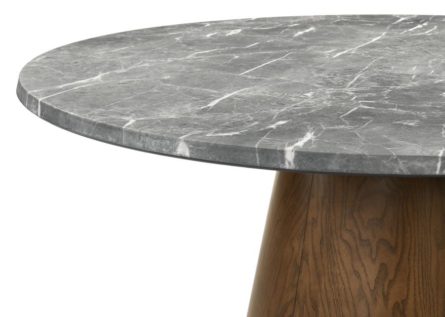 Franklin 50-inch Round SmartTop™ Dining Table Grey and Dark Oak