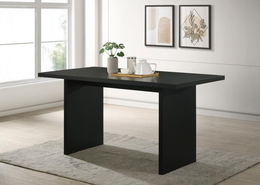 Decker 70-inch Rectangular Wood Counter Height Dining Table Black