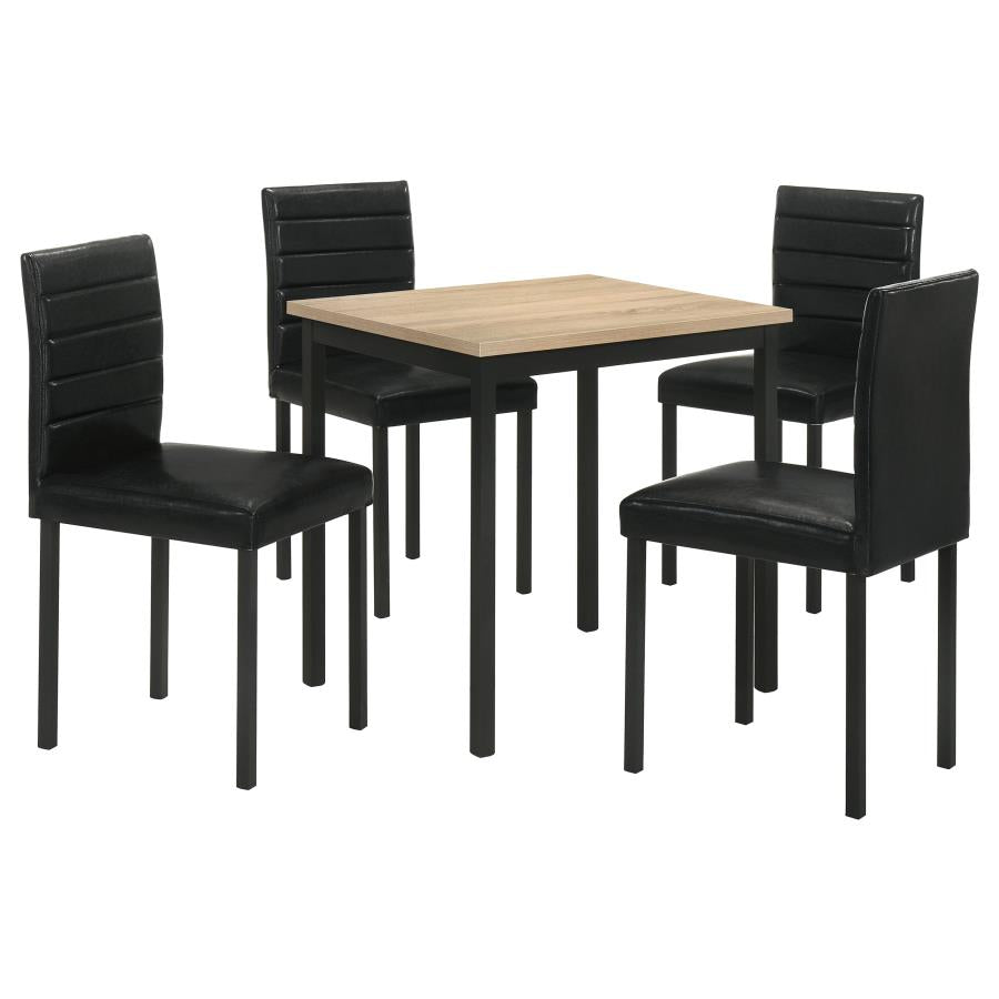 Garza 5-piece Space Saving Rectangular Dining Table Greige Oak