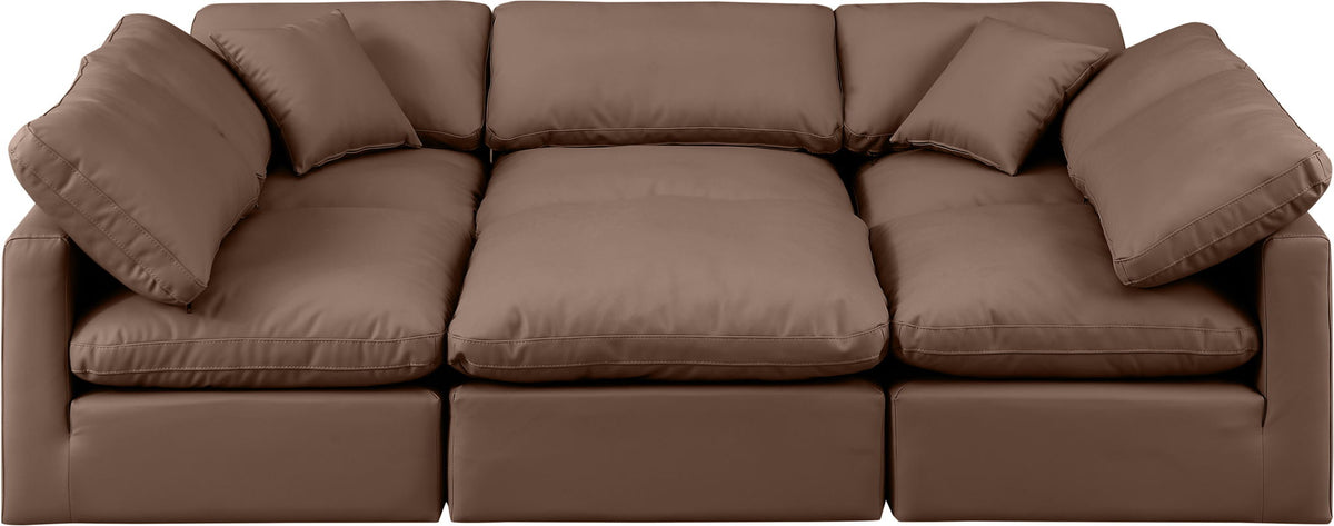 Indulge - Faux Leather 6 Piece Modular Sectional