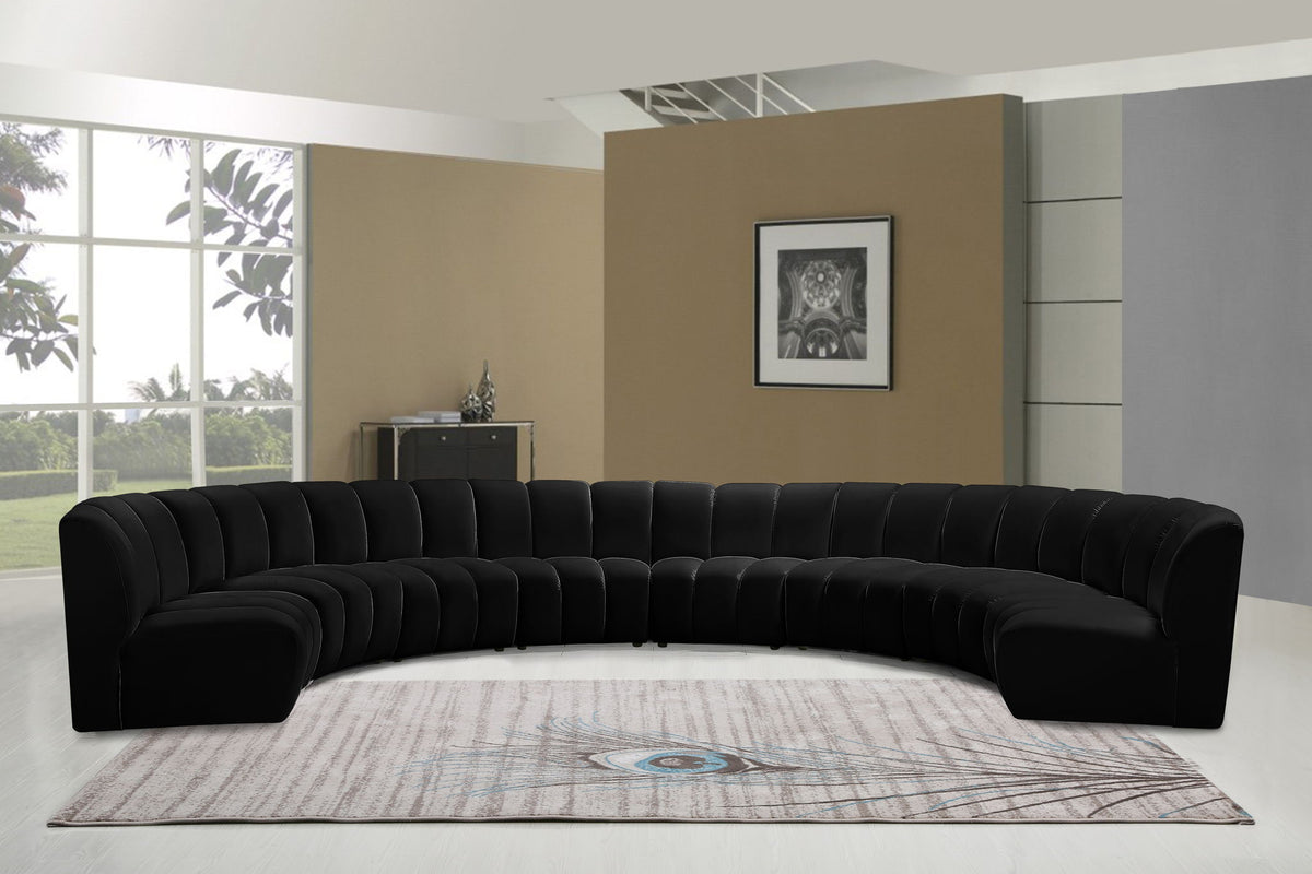 Infinity - 8 Piece Velvet Modular Sectional
