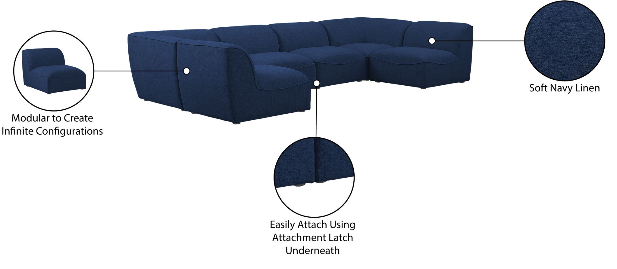 Miramar - 6 Piece Modular Sectional