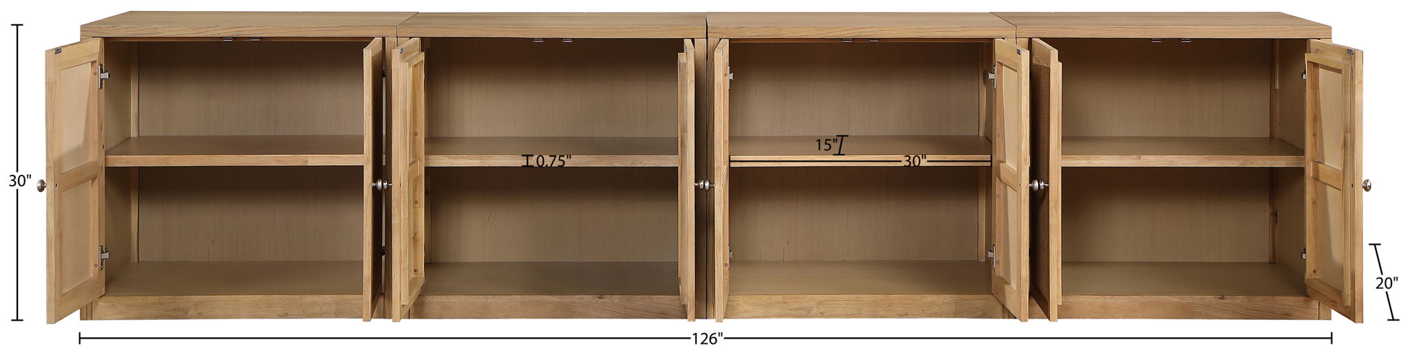Vero - Solid Wood And Oak Venee Sideboard/Buffet