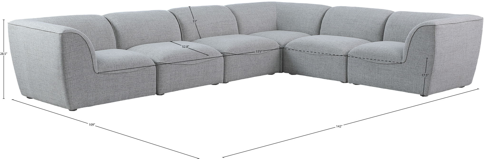Miramar - 6 Piece Modular Sectional