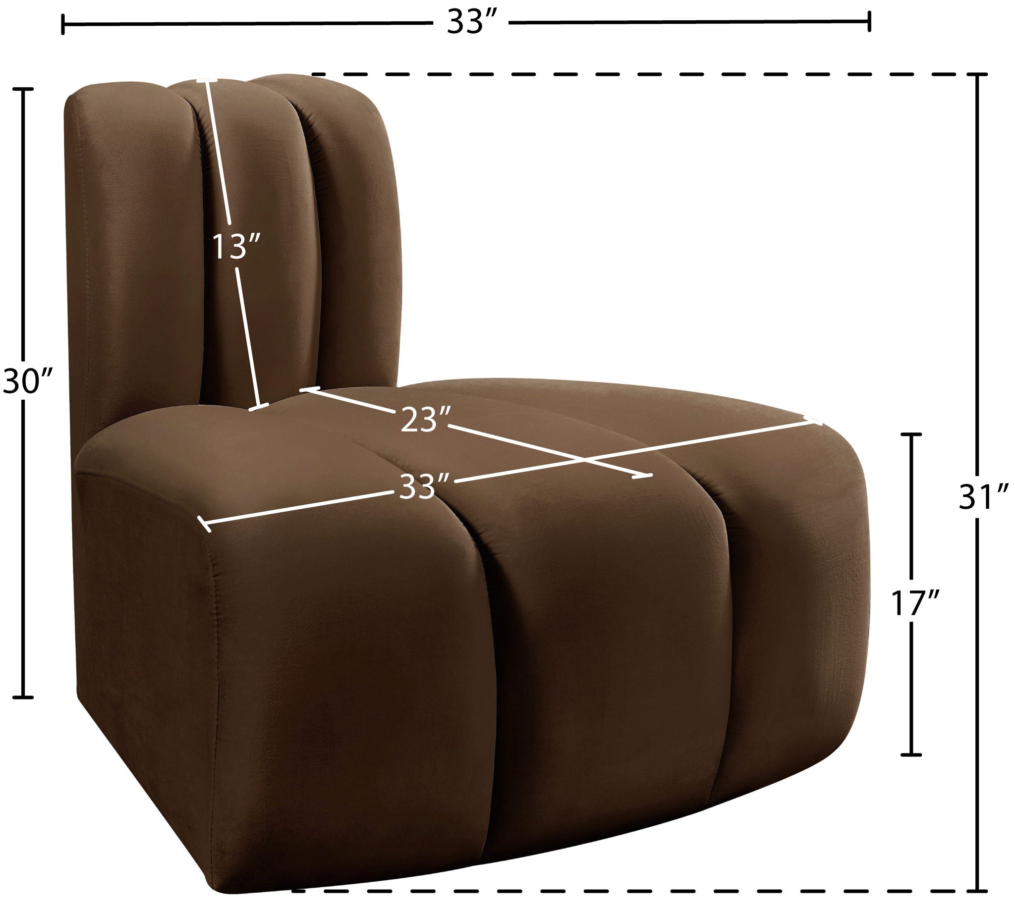 Arc - Velvet Reverse Corner Chair