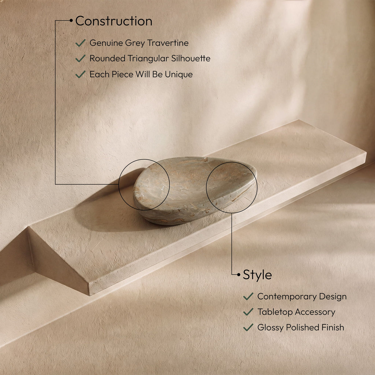Whelan - Travertine Bowl