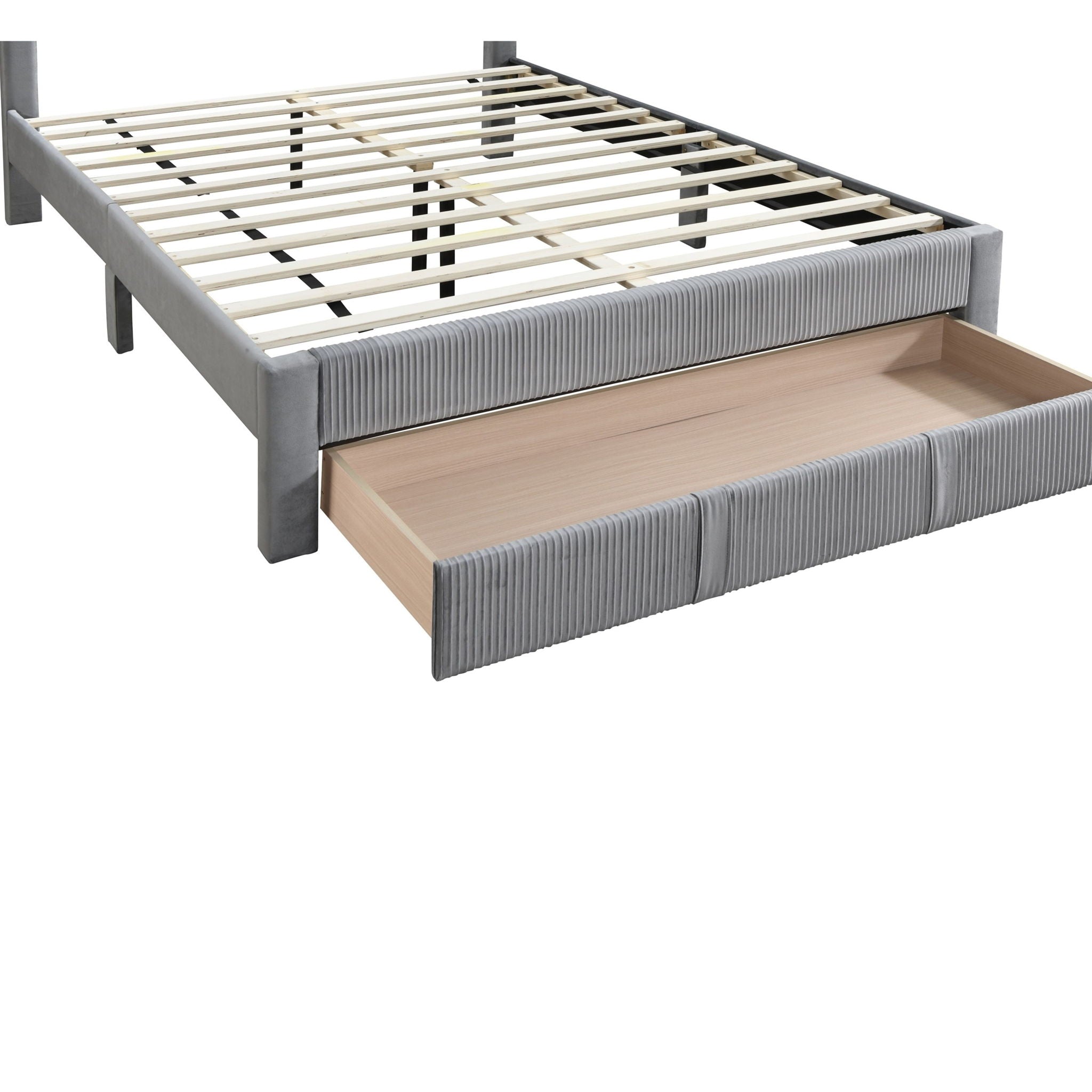 Contemporary Bed With Storage Drawer