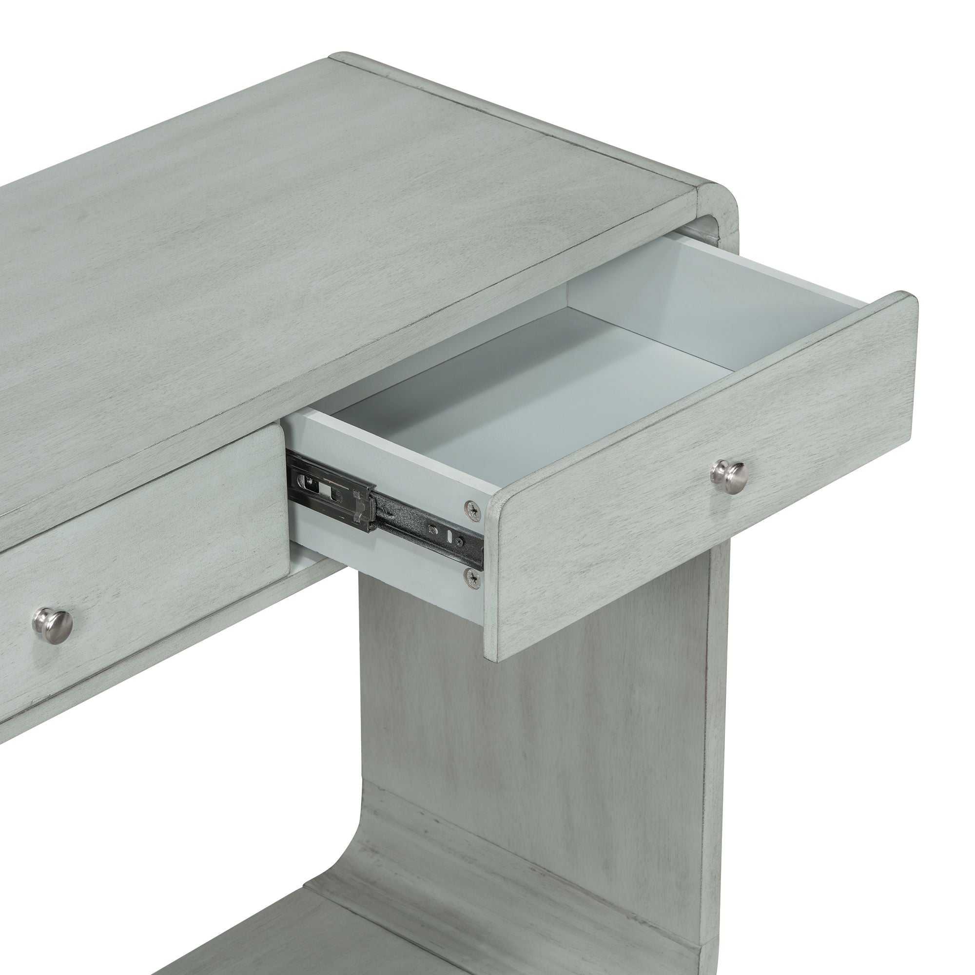 Console Table With 3 Drawers And Display Shelf