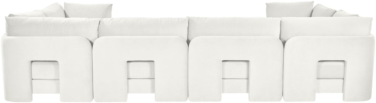 Hammond - Velvet Performance Fabric Upholstered 6 Piece U-Shaped Sectional