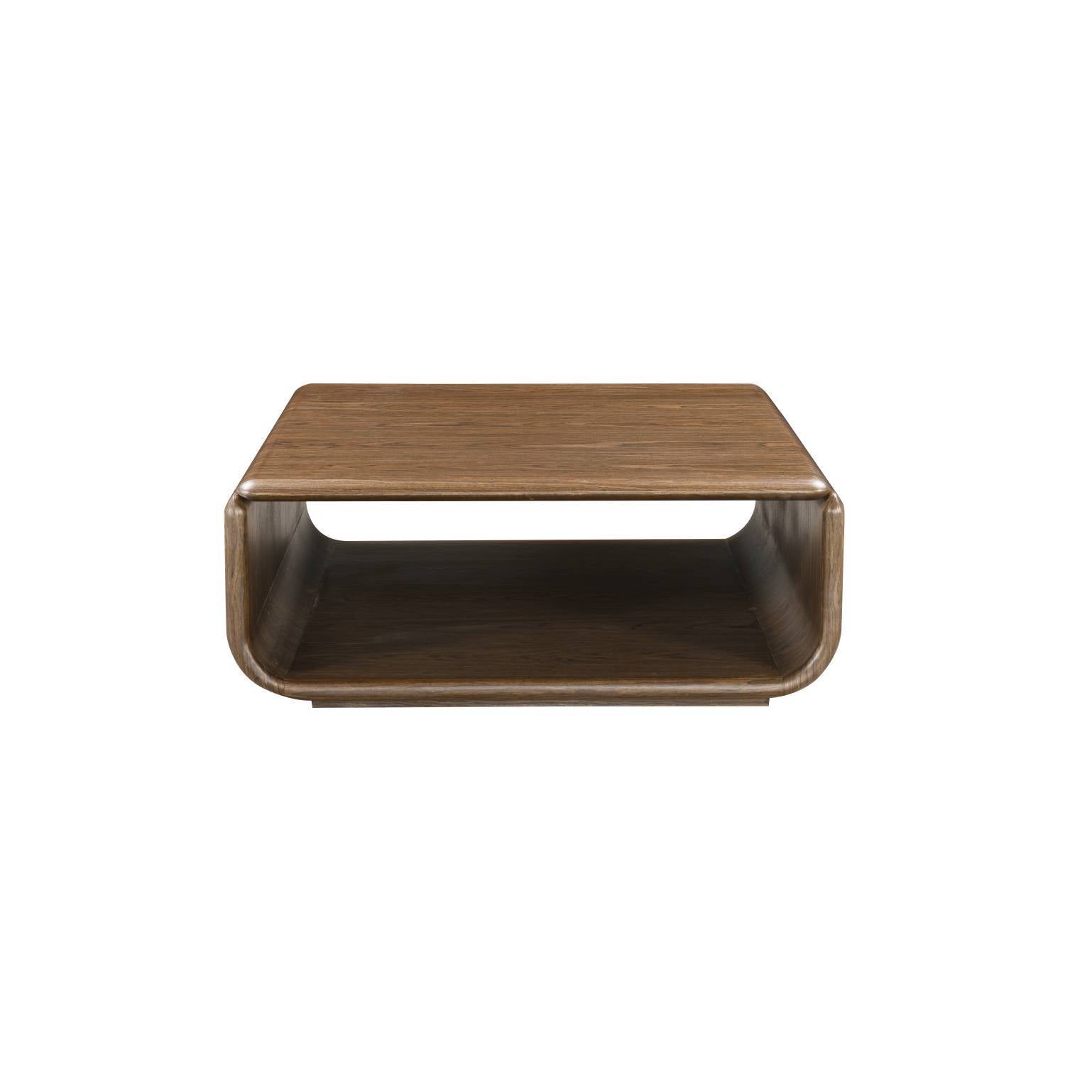Lanza - Coffee Table With Open Shelf Storage - Dark Walnut