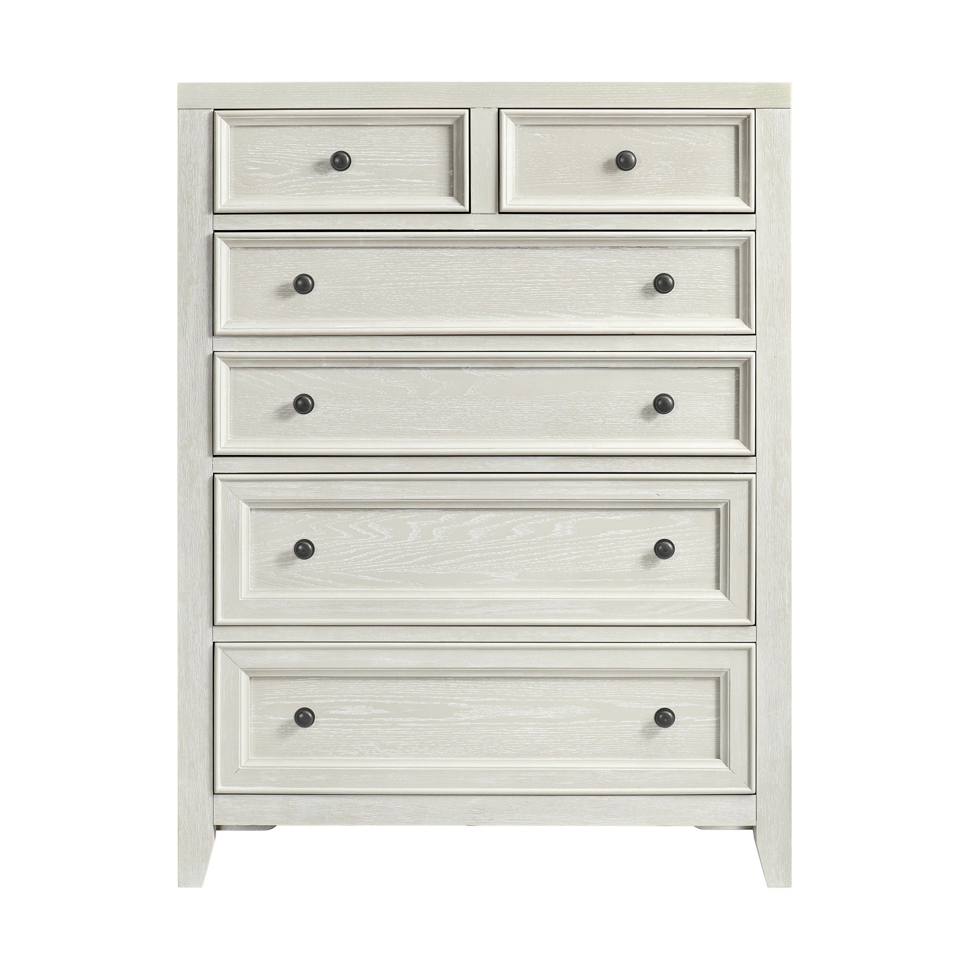 6 Drawer Chest With Knobs And Smooth Slides - White