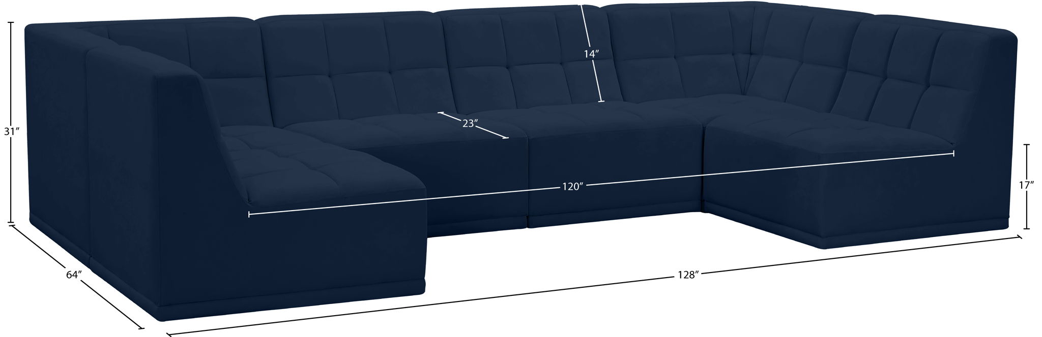 Relax - 6 Piece Modular Sectional
