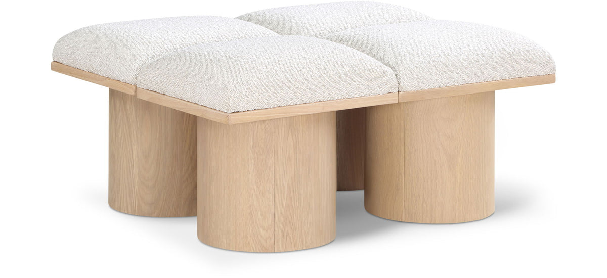 Pavilion - 4 Piece Modular Bench With Natural Base