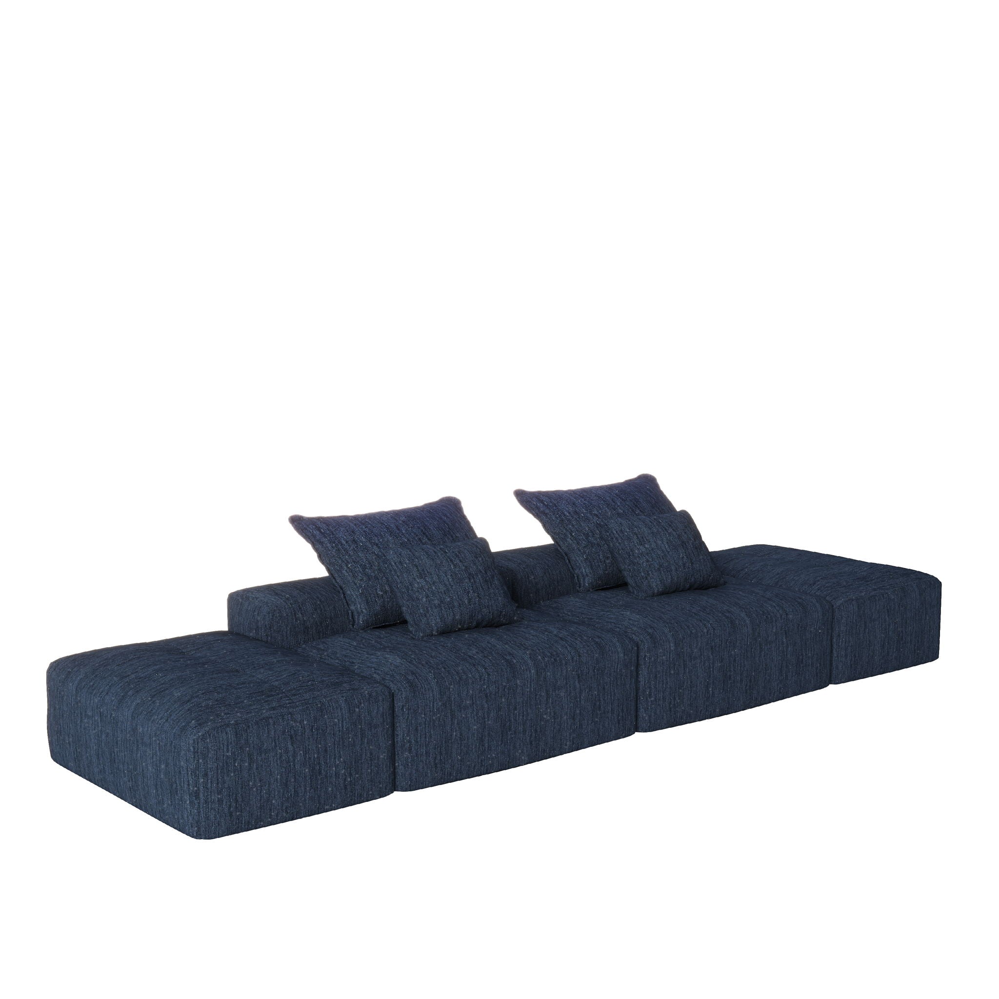 Modern Oversized Diy Combination Modular Sectional Sofa & Pillows