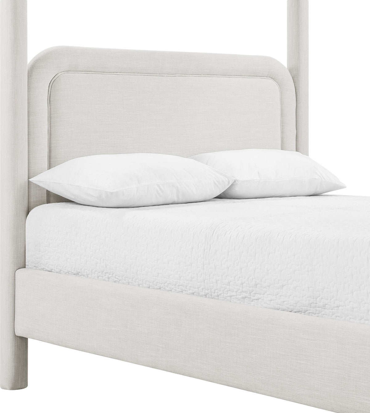 Salina - Linen Textured Fabric Upholstered Bed