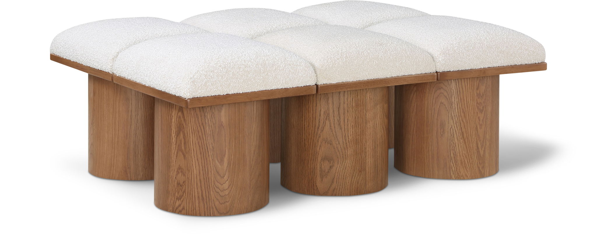 Pavilion - 6 Piece Modular Bench With Brown Base