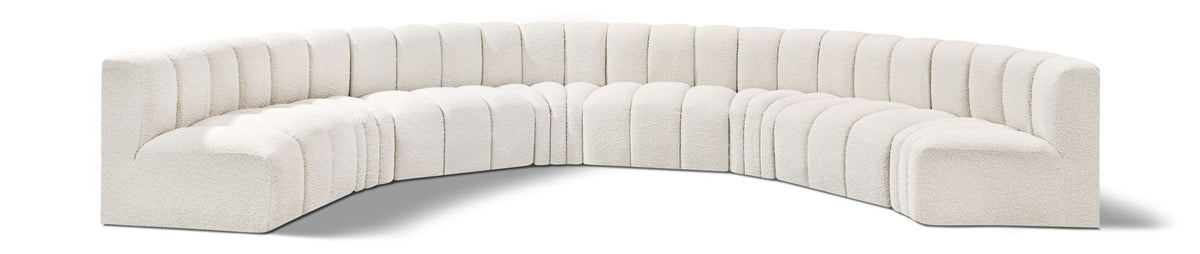 Arc - Boucle Fabric 8 Piece U-Shaped Modular Sofa