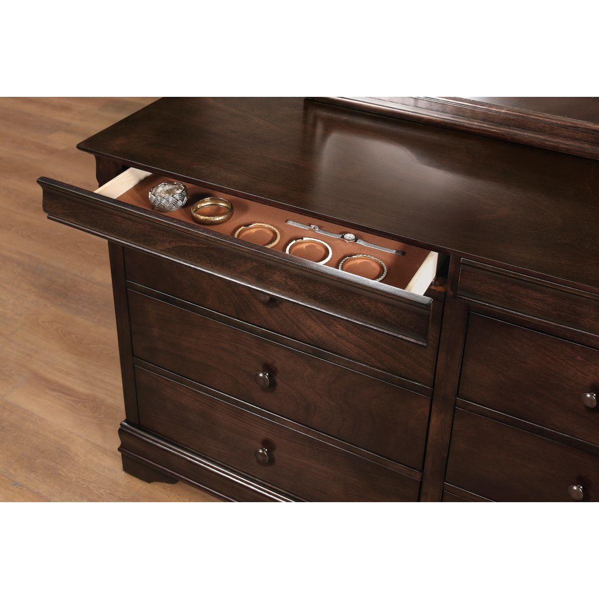 Abbeville - Dresser With Two Hidden Drawers - Cherry
