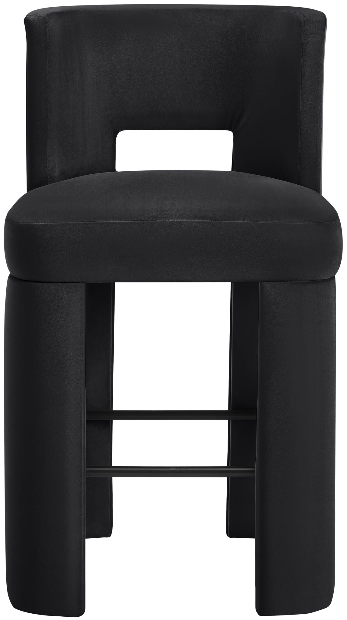 Zuno - Velvet Performance Fabric Upholstered Bar Stool (Set of 2)