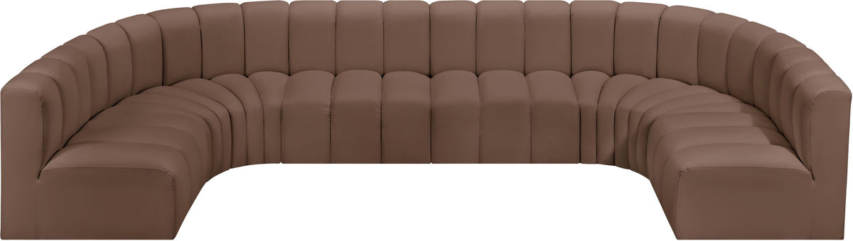 Arc - Faux Leather Modular U-Shaped Sectional