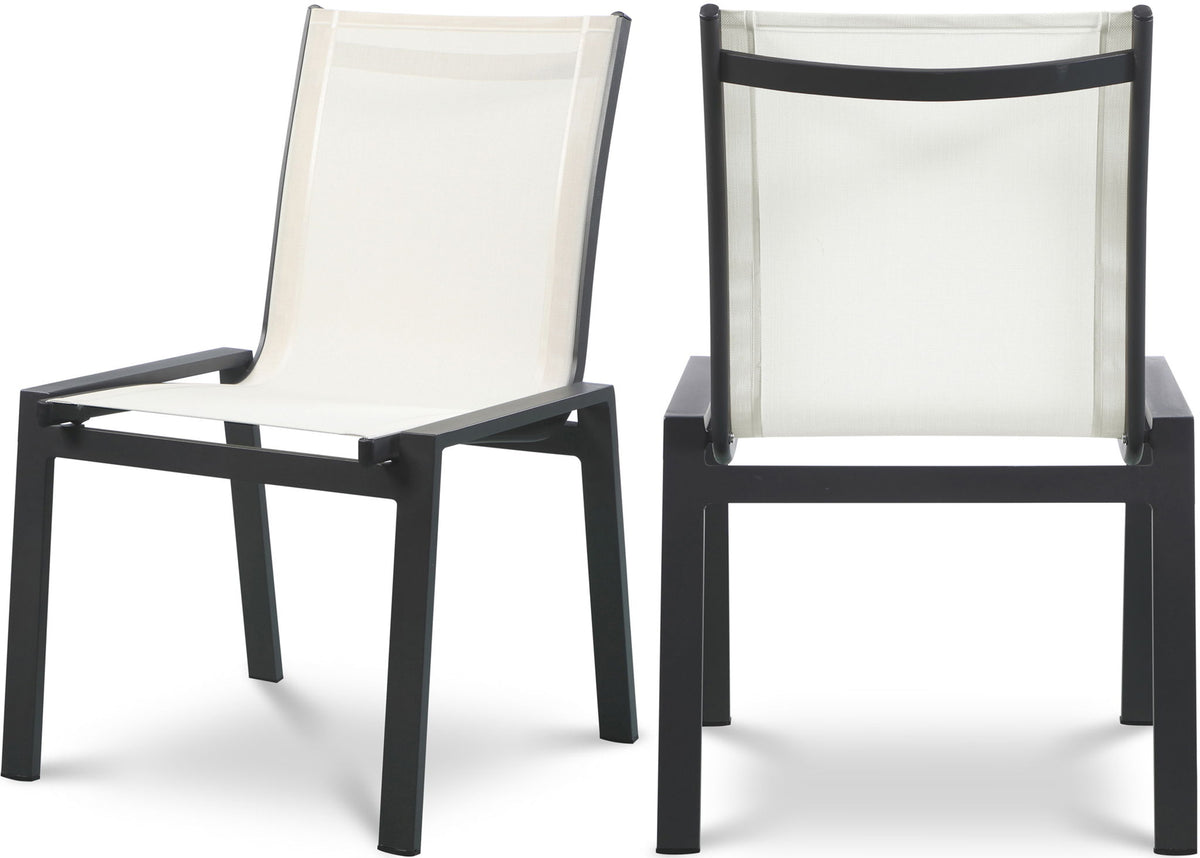 Nizuc - Outdoor Patio Dining Chair With Gray Frame (Set of 2)