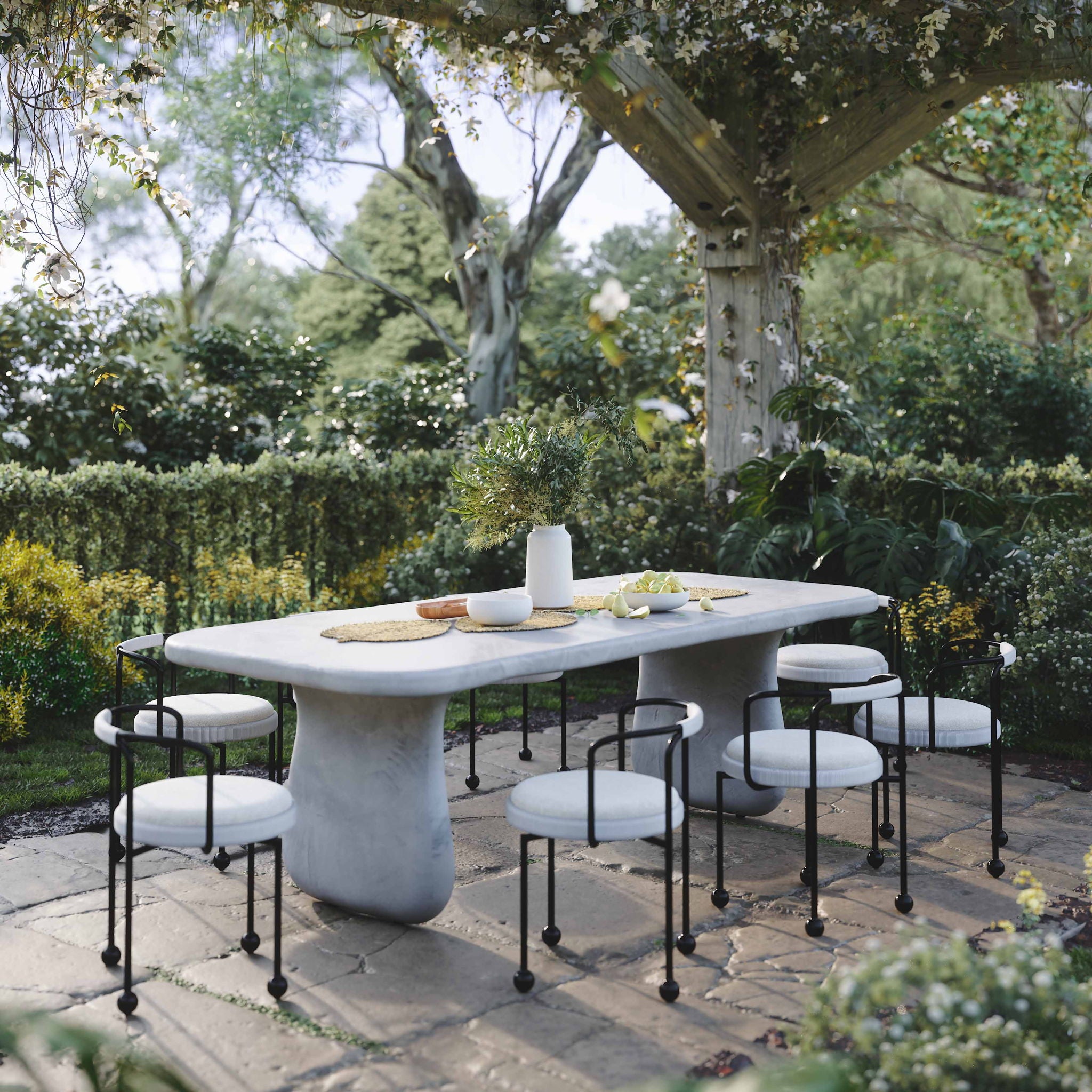 Pansy - Outdoor Dining Chair - Cream