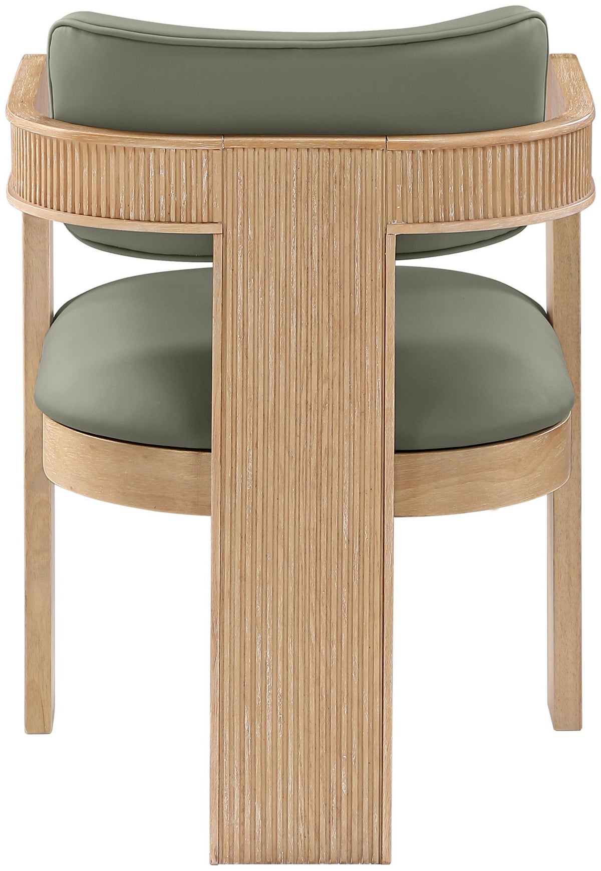 Sacha - Vegan Leather Upholstered Dining Chair With Natural Base (Set of 2)