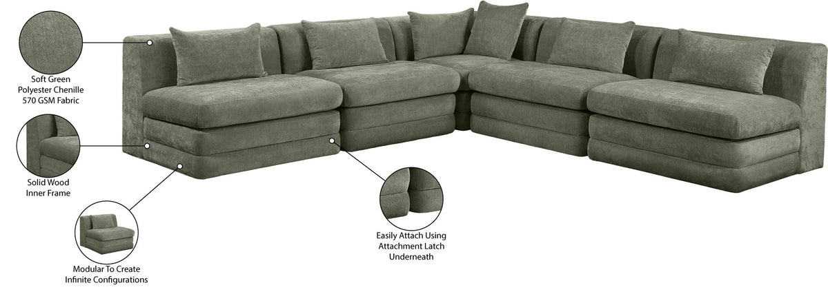 Stellar - 5 Piece Upholstered Modular Sectional
