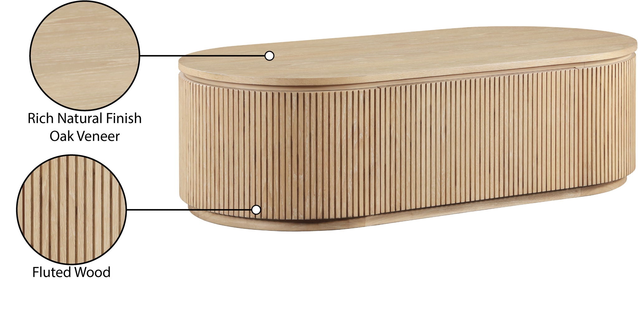 Moana - Rubberwood Coffee Table
