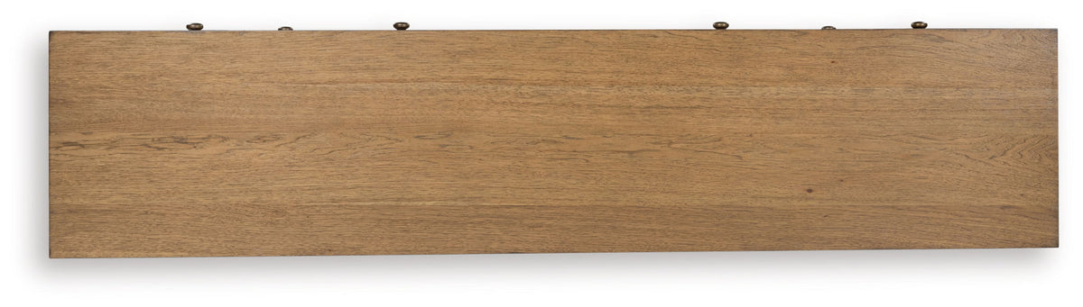 Sharlance - XL TV Stand With Fireplace Option - Light Brown
