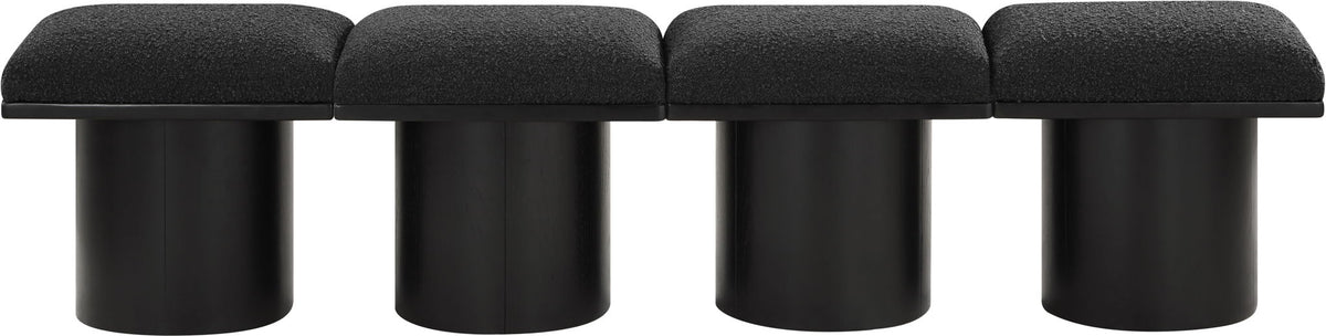 Pavilion - 4 Piece Modular Bench With Black Base