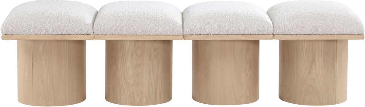Pavilion - 4 Piece Modular Bench With Natural Base