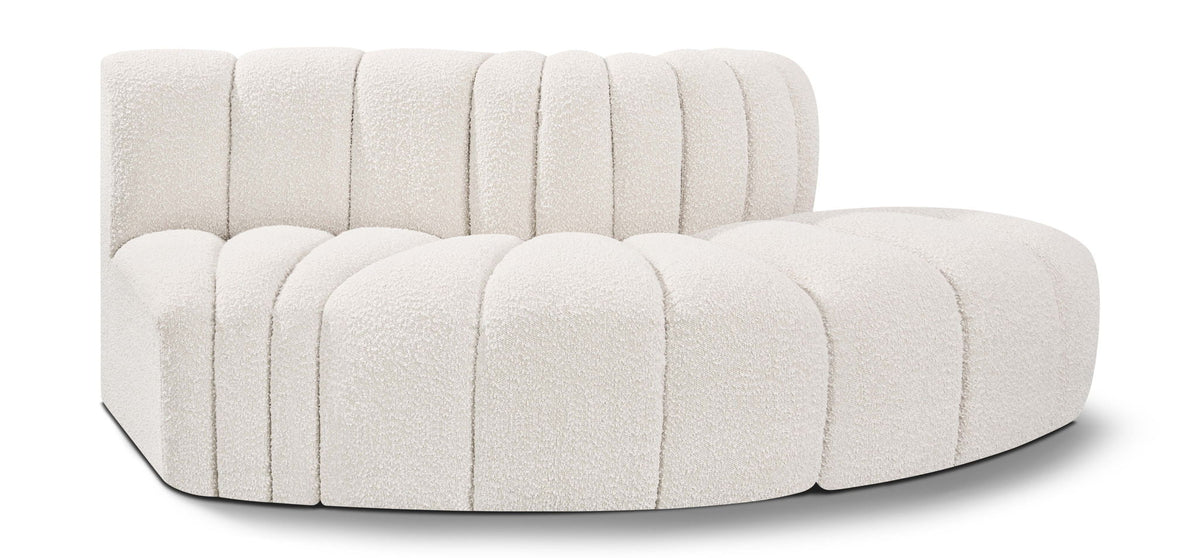 Arc - Boucle Fabric 3 Piece Modular Sofa