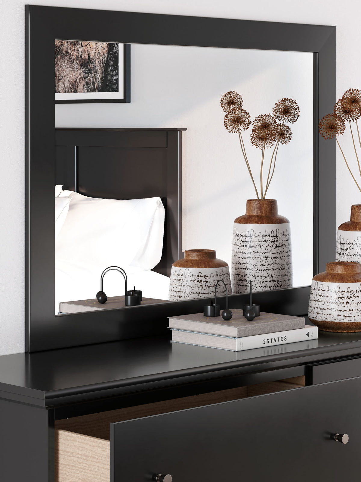 Maribel - Bedroom Mirror - Black