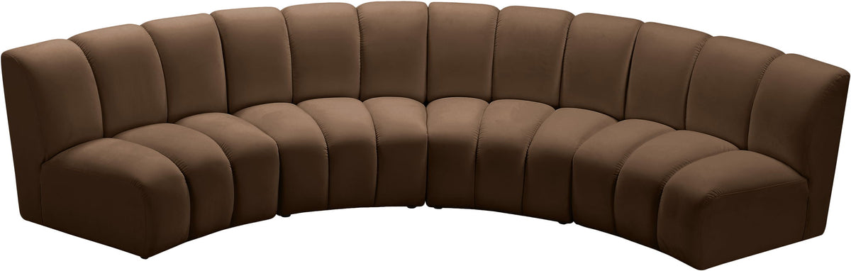 Infinity - 4 Piece Velvet Modular Sectional
