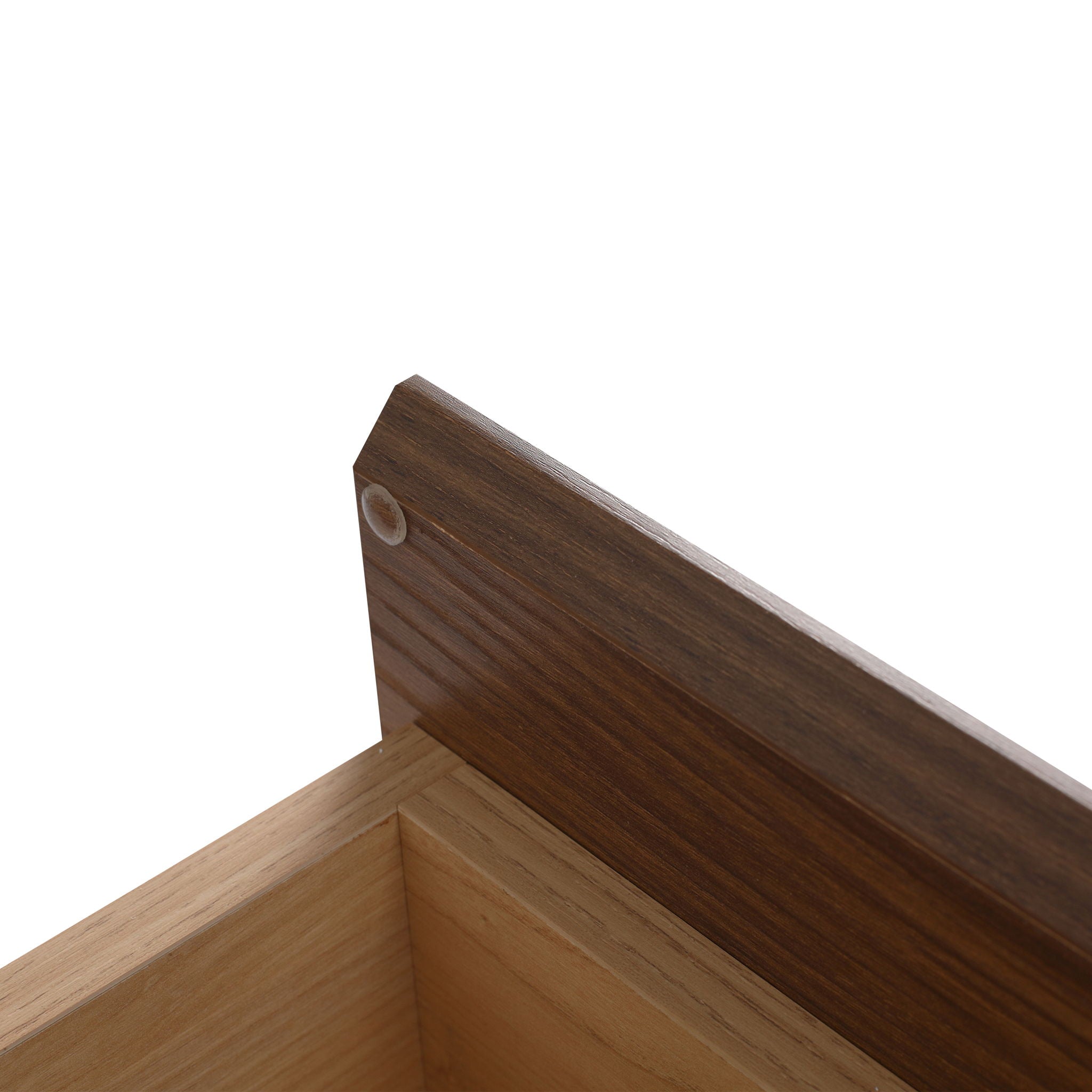 Modern Wall Mounted Bathroom Vanity With Resin Sink And Soft Close Drawer - Brown Ebony