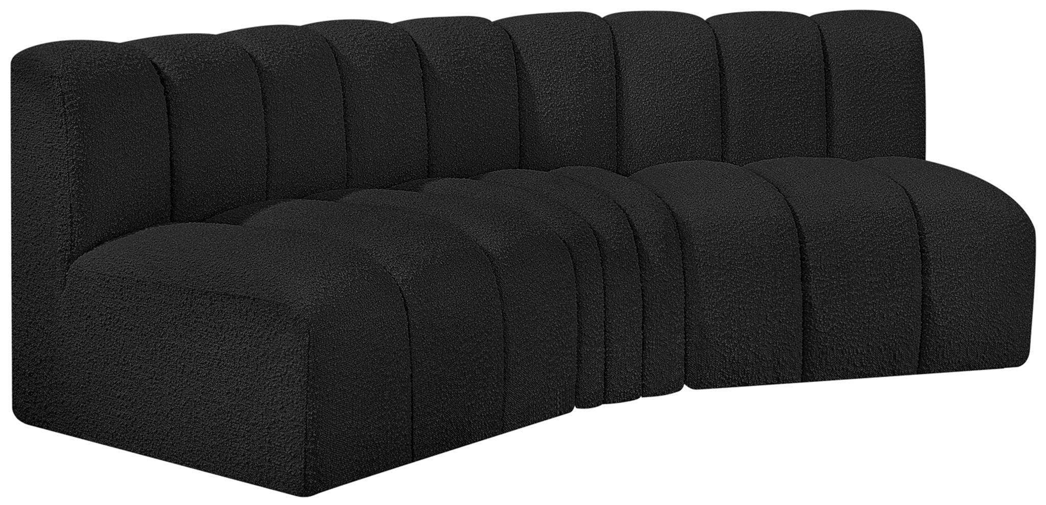 Arc - Boucle Fabric 3 Piece Modular Corner Sofa