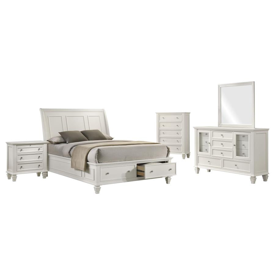 Sandy Beach 5-piece Eastern King Bedroom Set Cream White