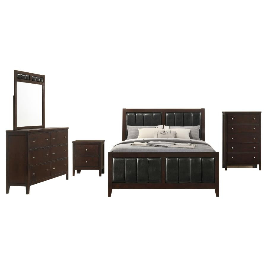 Carlton 5-piece California King Bedroom Set Cappuccino