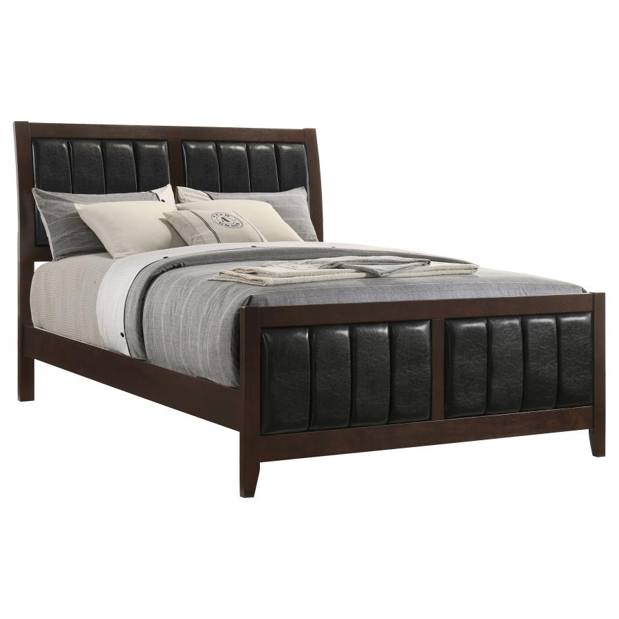 Carlton Wood Queen Panel Bed Cappuccino