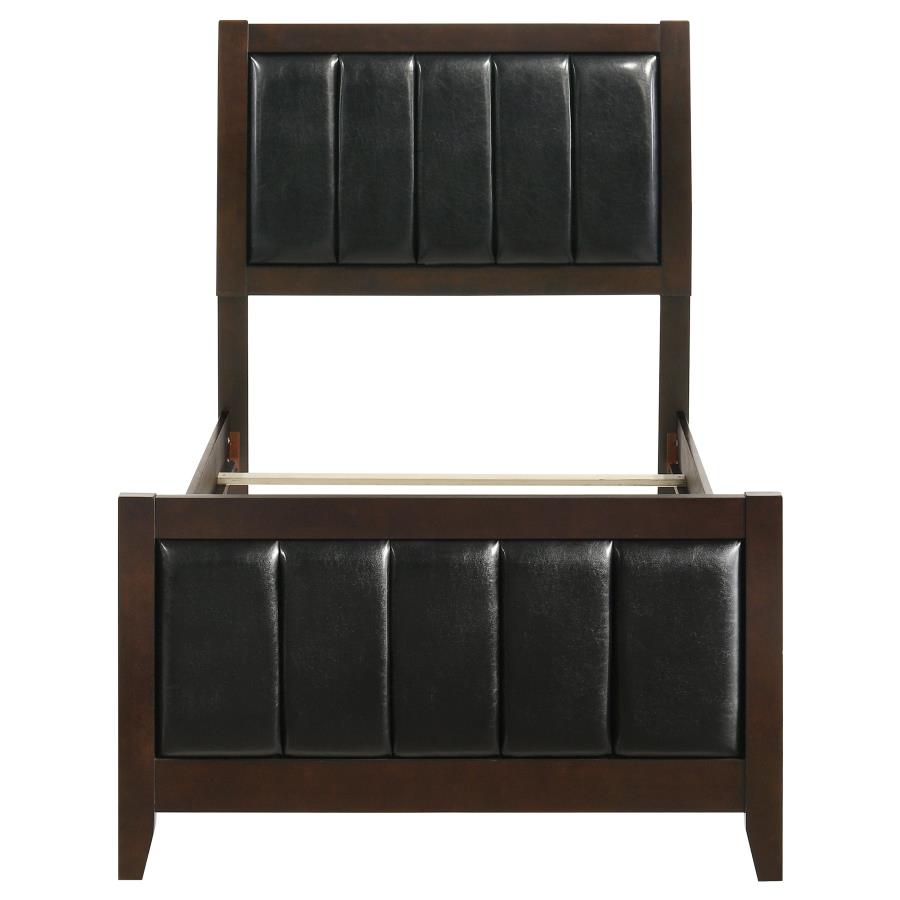 Carlton Wood Twin Panel Bed Cappuccino